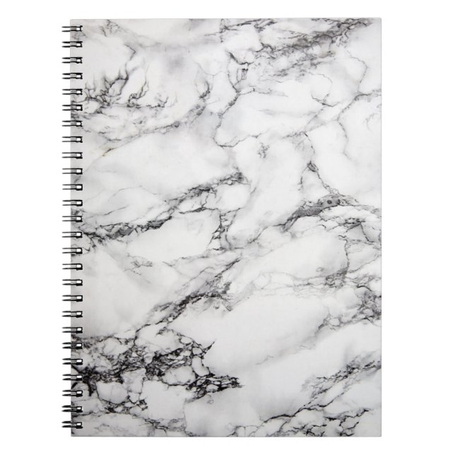 Carrara marmoranteckningsbok anteckningsbok med spiral (Framsidan)