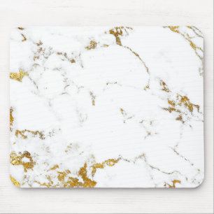 Carrara Minimal Lux Guld White Grått Marble Musmatta