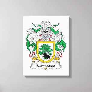 Carrasco Family Crest Canvastryck
