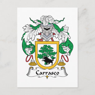 Carrasco Family Crest Vykort