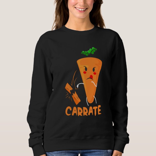 Carrate Carrot Karate Costume Vegans Costume T Shirt (Framsida)