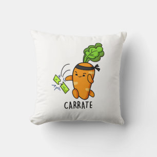 Carrate Funny Carrot Karate Pun Kudde