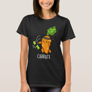 Carrate Funny Carrot Karate Pun Mörk BG T Shirt
