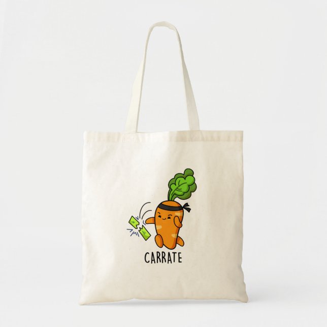 Carrate Funny Carrot Karate Pun Tygkasse (Framsidan)
