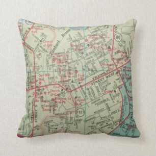 CARRBORO OCH CHAPEL HILL, NC-vintagekarta Kudde
