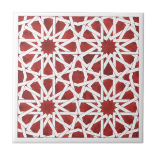 Carreau céramique Mosaïque marocaine rouge  Kakelplatta