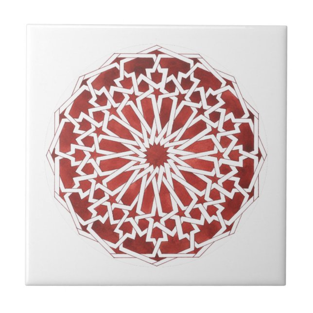 Carreau en céramique Mosaïque marocaine rouge Kakelplatta (Framsidan)
