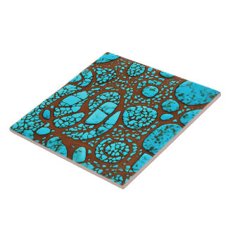 Carreaux avec motifs de turquoise kakelplatta
