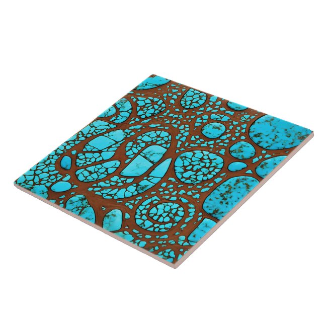 Carreaux avec motifs de turquoise kakelplatta (Sidan)