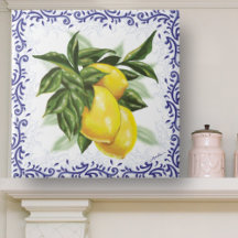 Carreaux en céramique avec des citrons