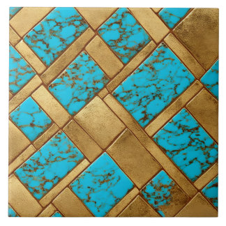 Carreaux or et turquoise - Coll. Turquoise Kakelplatta