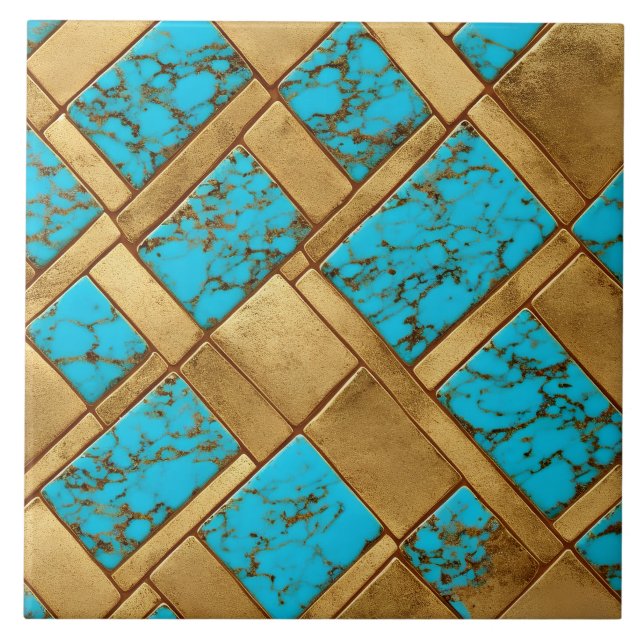 Carreaux or et turquoise - Coll. Turquoise Kakelplatta (Framsidan)