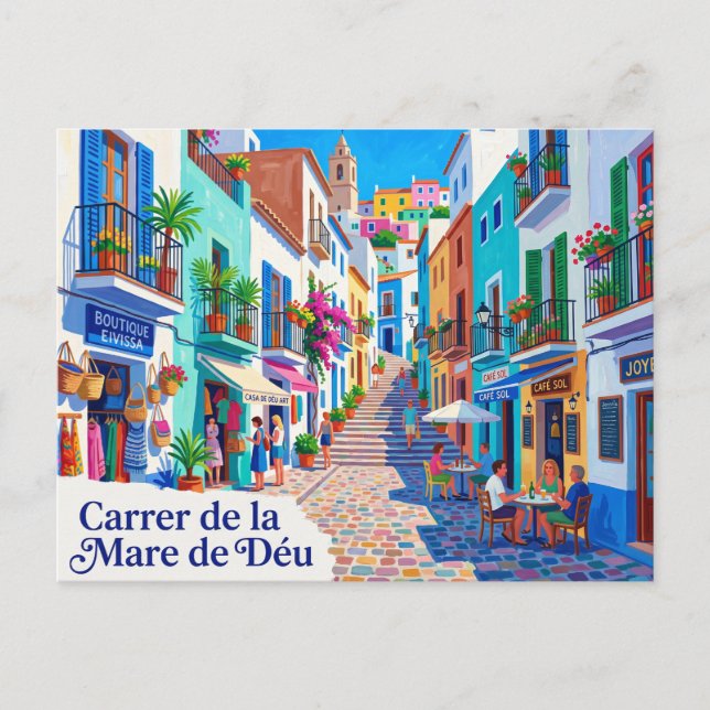 Carrer de la Mare de Déu Spanien Vykort (Framsida)
