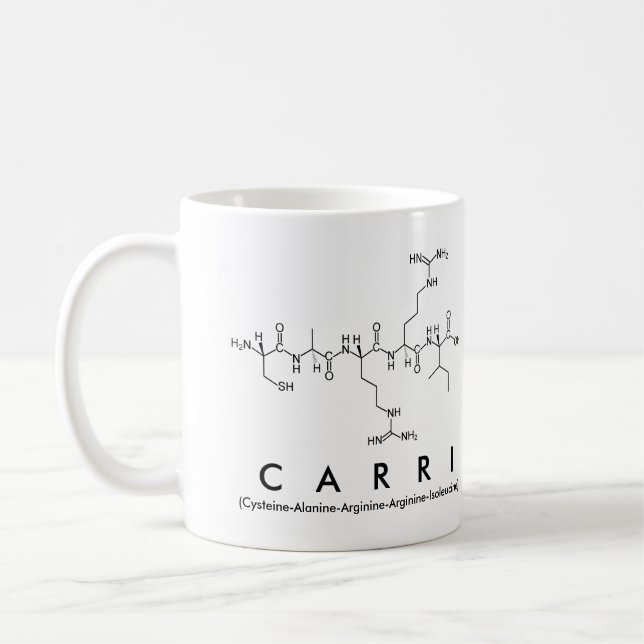 Carri peptide namn mugg (Vänster)