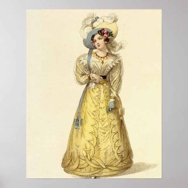 Carriage Costume, mode plate från Ackermanns R Poster (Framsidan)