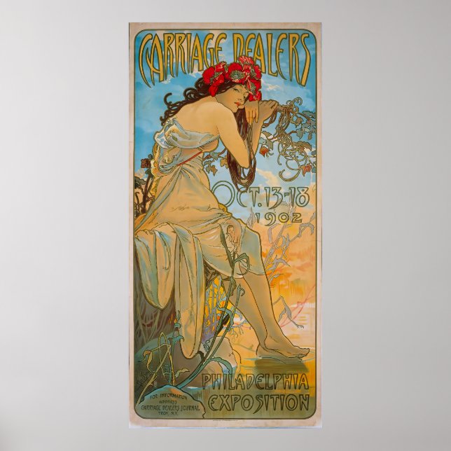 Carriage Dealers by Alphonse Mucha (1902) Poster (Framsidan)
