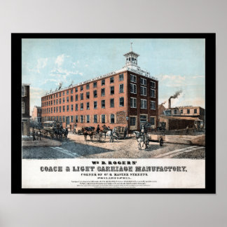 Carriage Factory Philadelphia PA Skriv ut Poster