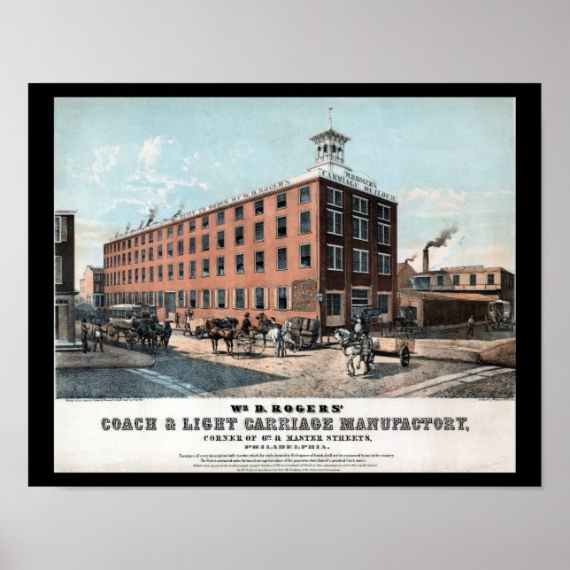 Carriage Factory Philadelphia PA Skriv ut Poster (Framsidan)