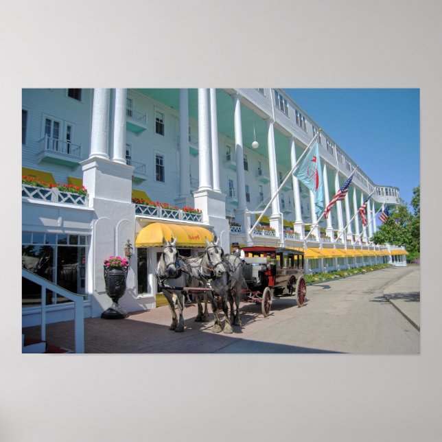 Carriage, Grand Hotel, Mackinac Island Poster (Framsidan)
