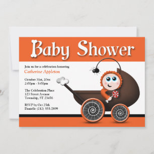 Carriage Halloween Baby Shower-inbjudningar Inbjudningar