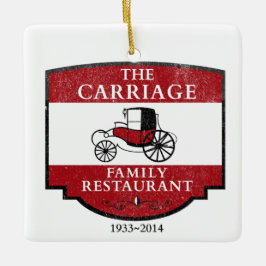 Carriage House Restaurant La Mirada Julgransprydnad Keramik