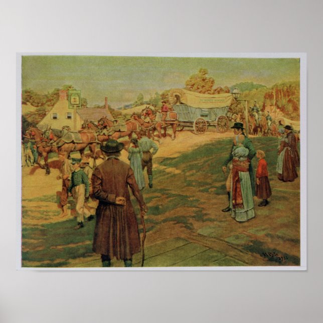 Carriage Powder to Perry at Sjö Erie, 1911 Poster (Framsidan)