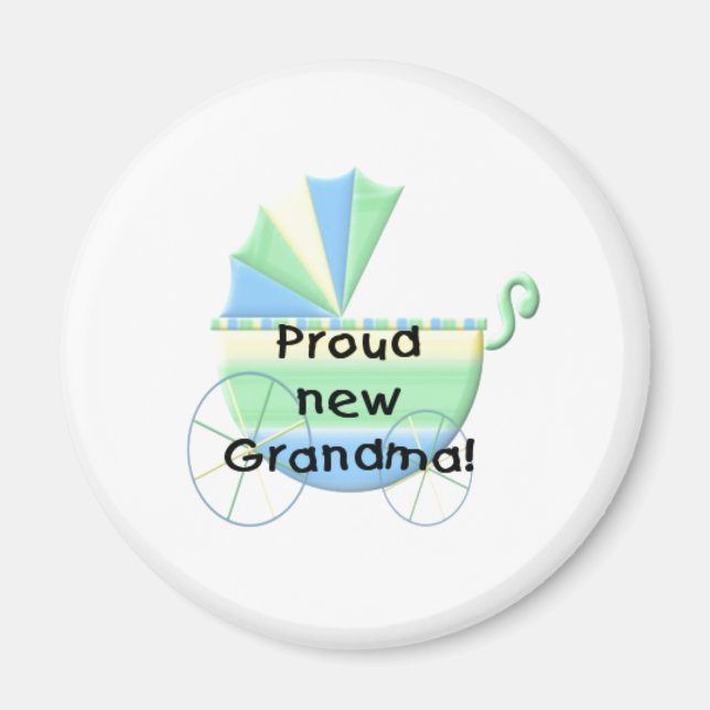 Carriage Proud New Grandma Magnet (Framsidan)