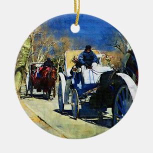 Carriage Ride Central Park Julgransprydnad Keramik