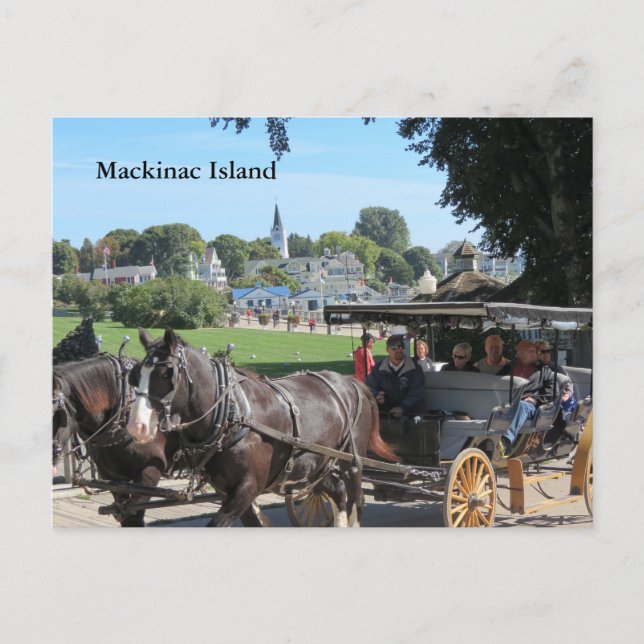 Carriage Rides on Mackinac Island Vykort (Framsida)