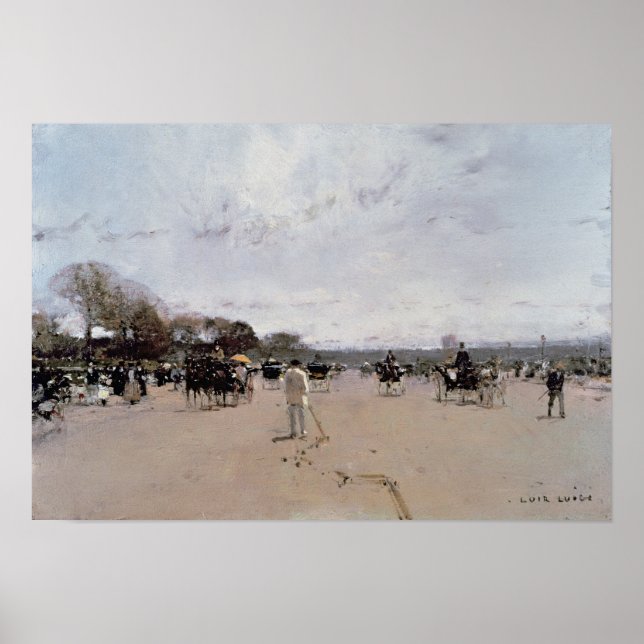 Carriages on Champs Elysee Poster (Framsidan)