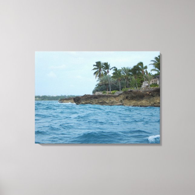 CARRIBEAN ISLAND #1 PÅ CANVAS 20 "x 16" (Framsida)