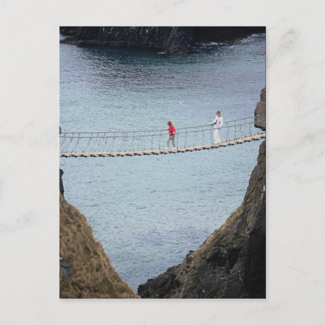 Carrick-A-Rede-repbron, Ballintoy, Co. Antrim Vykort (Framsida)