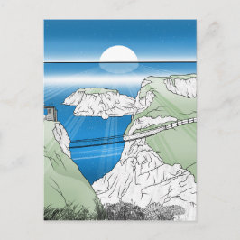 Carrick a Rede Rope Bridge Ireland Vykort