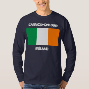 Carrick-on-Suir, Irland med Irish flagga Tee