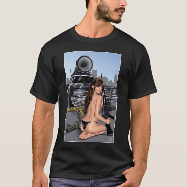 Carrie Fisher Blues T Shirt (Framsida)
