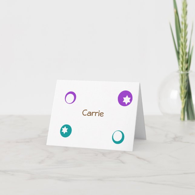Carrie Foldover Tack Kort (Framsida)