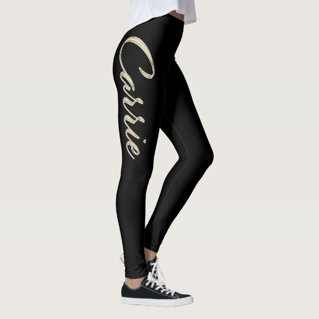 Carrie white gold Handwriting Hose Leggings (Höger)