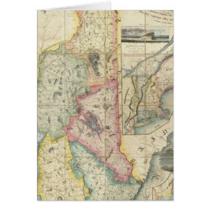 Carrigain Karta i New Hampshire Hälsningskort