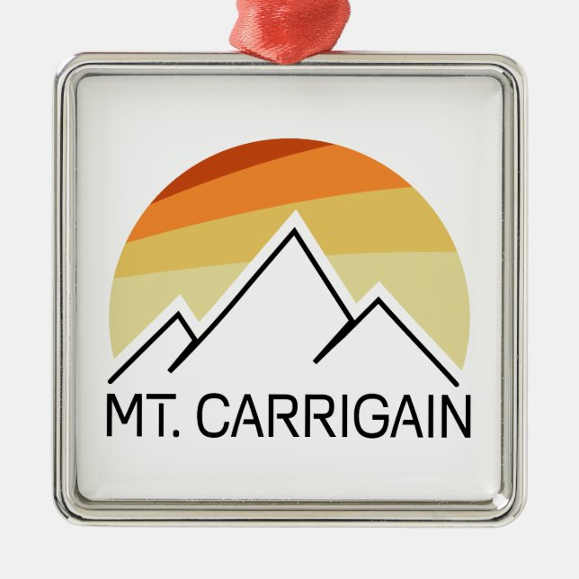 Carrigain New Hampshire Retro Julgransprydnad Metall (Framsidan)