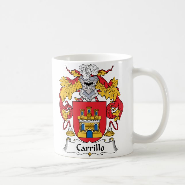 Carrillo familjvapensköld kaffemugg (Höger)