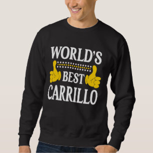 Carrillo Surname Team Familj Efternamn Världsbanke Lång Ärmad Tröja