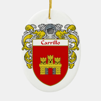 Carrillo vapensköld-/familjvapensköld julgransprydnad keramik