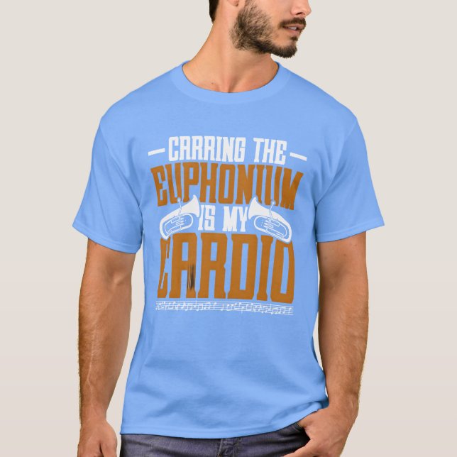 Carringhe Euphonium Is My Cardio retro T Shirt (Framsida)