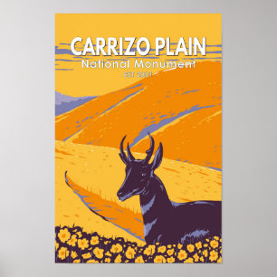 Carrizo Plain National Monument California Vintage Poster