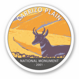 Carrizo Plain National Monument Vintage Circle Klistermärken