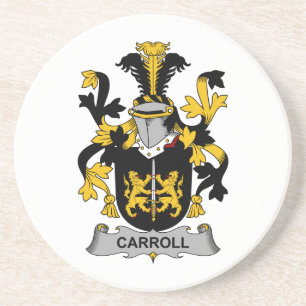 Carroll familjvapensköld underlägg sandsten