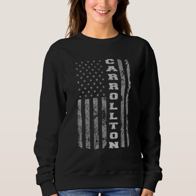 Carrollton Texas American Flagga T Shirt (Framsida)