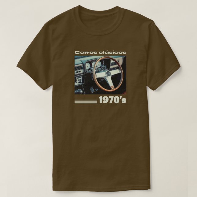 Carros Clasicos 1970's T Shirt (Design framsida)