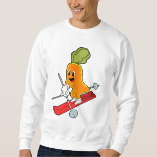 Carrot as Skier med Ski Lång Ärmad Tröja