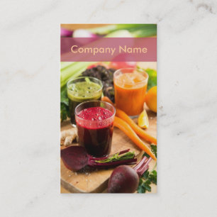 Carrot Beet Fresh Juice Raw Cocktail Pub Food Visitkort